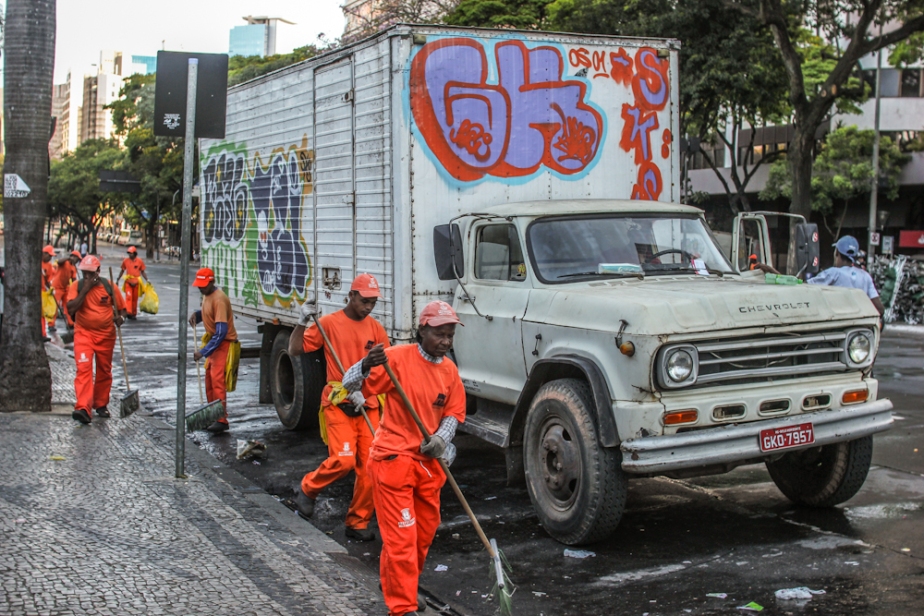 Street cleaners in Belo Horizonte, Brazil.